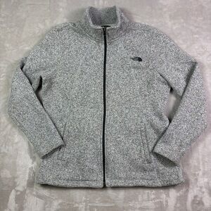 The North Face Women’s XL Full Zip Fleece Jacket Gray Heather With Pockets